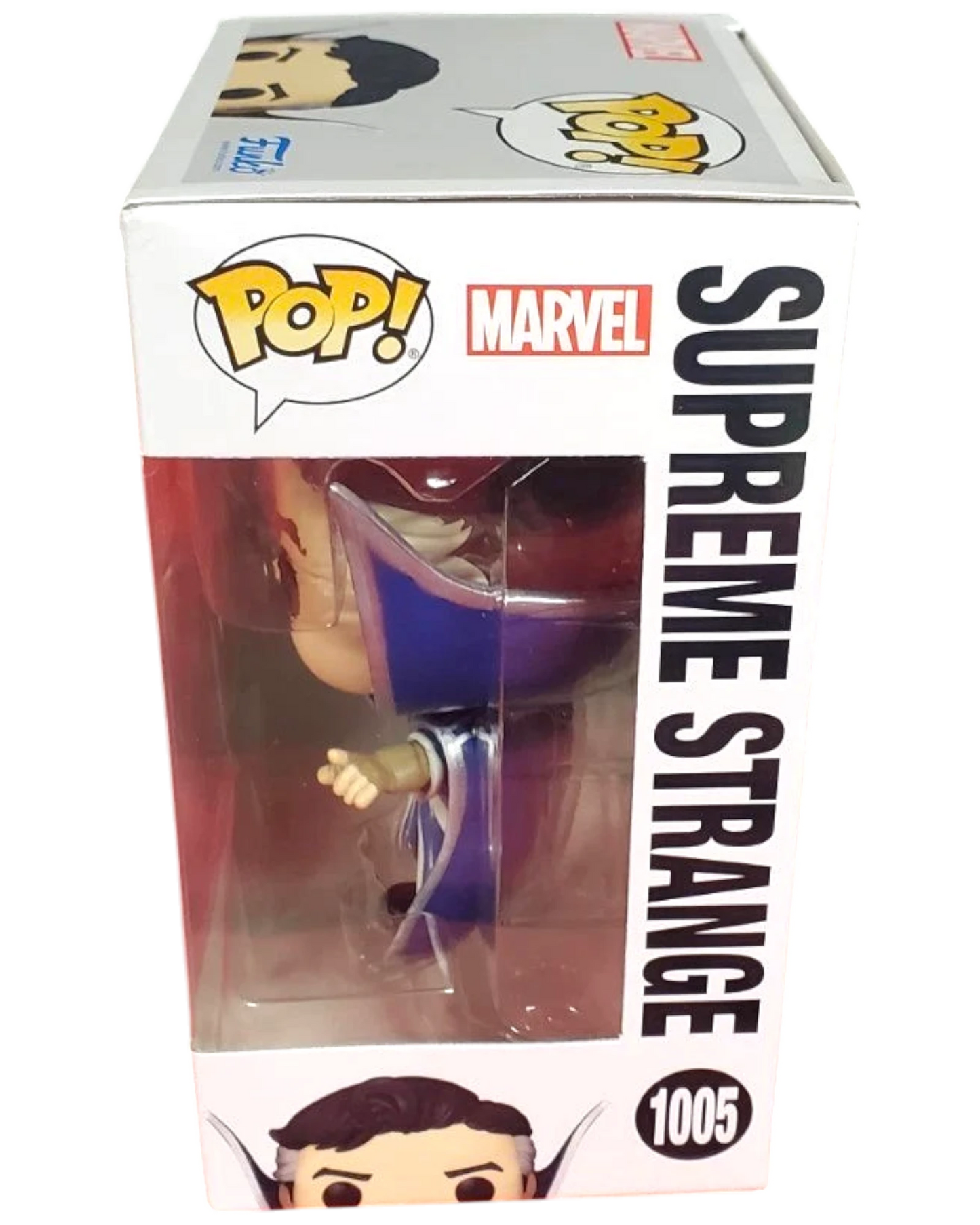 More Than Diecast Marvel Supreme Strange Funko Pop! Vinyl #1005 figure in box. Blue and purple robe.