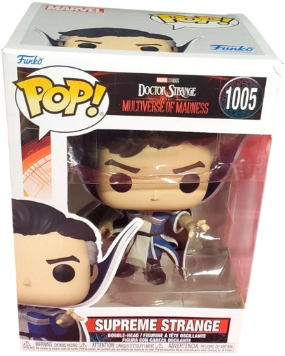 More Than Diecast Marvel Studios Doctor Strange in the Multiverse of Madness Supreme Strange Funko Pop! #1005 vinyl figure in box.
