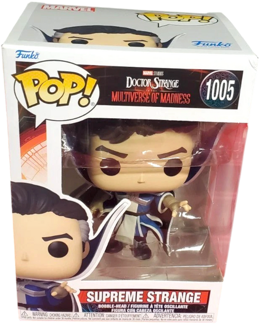 More Than Diecast Marvel Studios Doctor Strange in the Multiverse of Madness Supreme Strange Funko Pop! #1005 vinyl figure in box.
