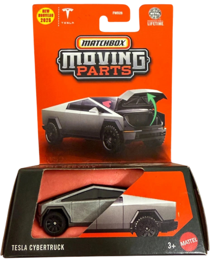 More Than Diecast Matchbox 2025 Tesla Cybertruck 1:64 scale die-cast toy car with functional opening tailgate