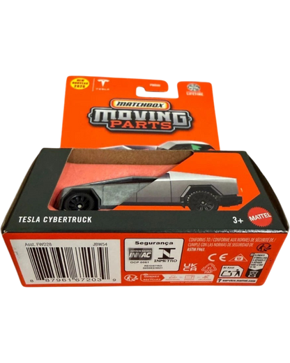More Than Diecast Matchbox 2025 Tesla Cybertruck 1:64 scale die-cast toy car in original Moving Parts packaging