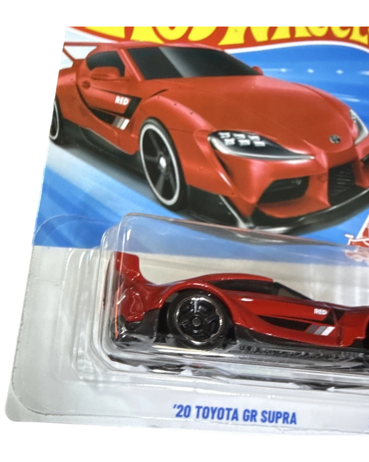 More Than Diecast Hot Wheels Red Edition 20 Toyota GR Supra 1:64 scale die-cast car in original blister packaging