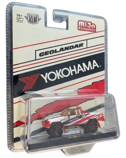 More Than Diecast 1:64 scale M2 Machines 1985 Toyota 4x4 pickup truck with Yokohama Geolandar livery in packaging