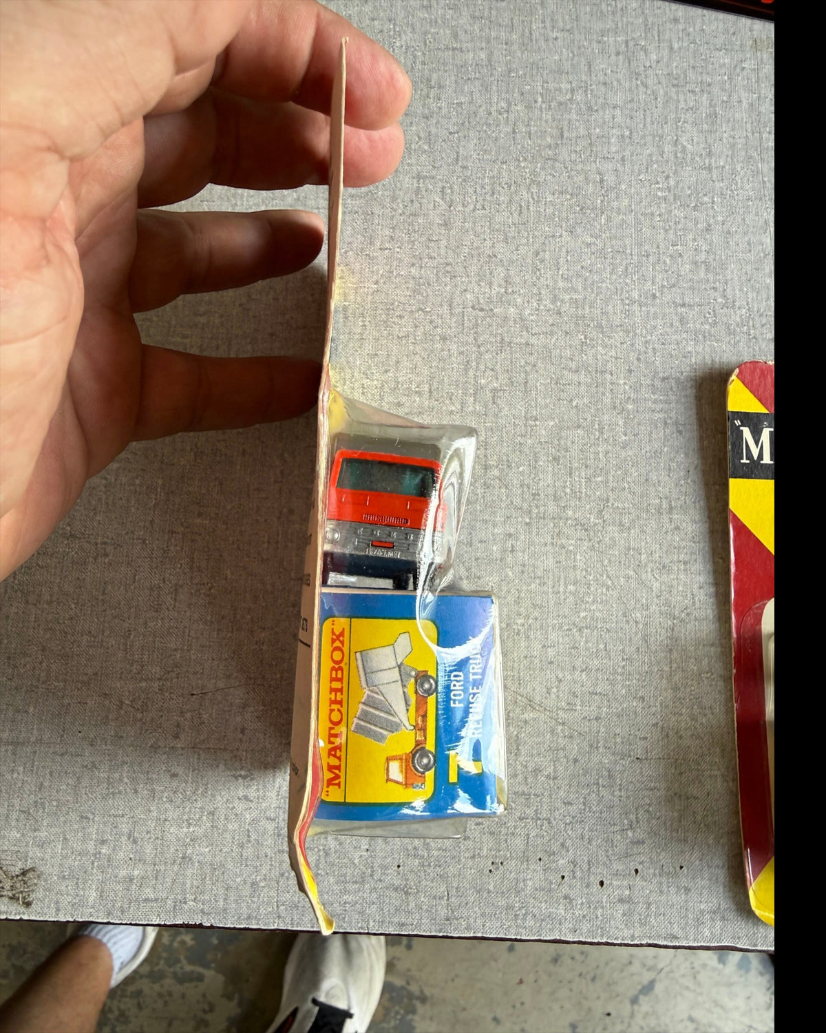 More Than Diecast vintage 1968 Matchbox No. 7 Ford refuse garbage truck in original blister card packaging