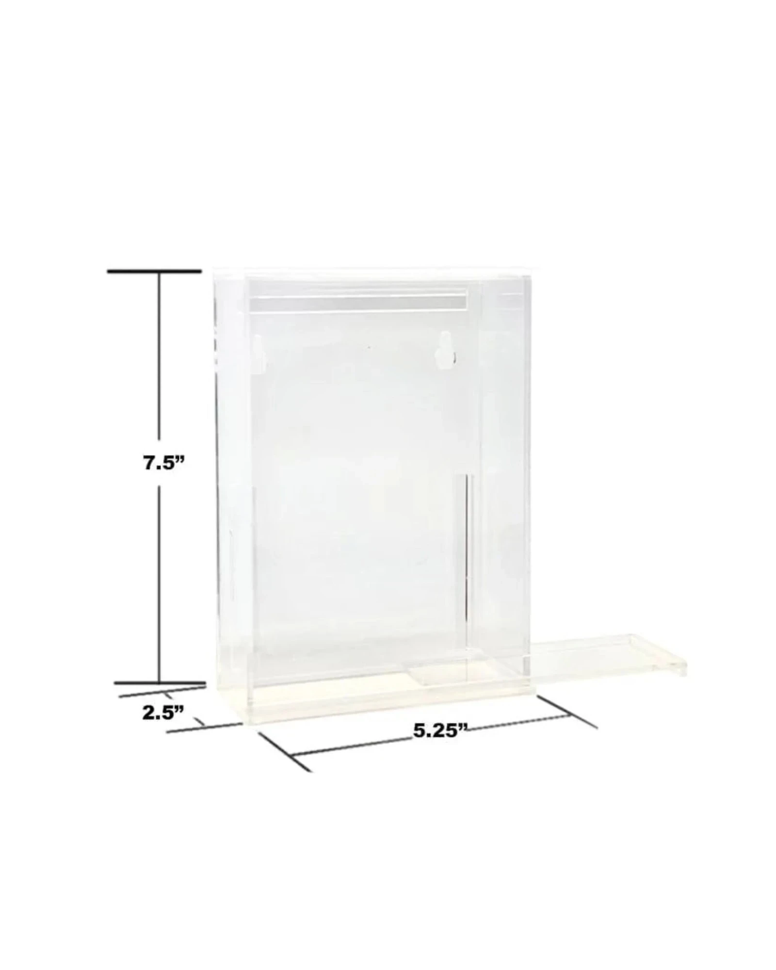 More Than Diecast clear acrylic 1:64 scale diecast car display case with sliding cover and wall mount option.