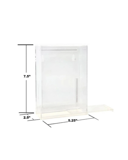 More Than Diecast clear acrylic 1:64 scale diecast car display case with sliding cover and wall mount option.