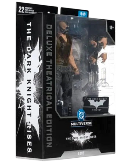More Than Diecast McFarlane DC Multiverse Bane 7-inch action figure from The Dark Knight Rises, featuring screen-accurate sculpt and premium paint deco.