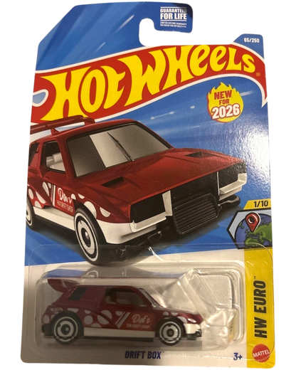 More Than Diecast Hot Wheels 2025 Monster High Ghoul Mobile 1:64 scale die-cast car, red with white polka dots and graphics.