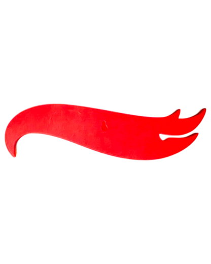 More Than Diecast red 3D printed Hot Wheels logo sign, 12 inches, for display decor.