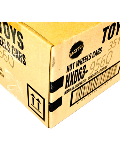 More Than Diecast Hot Wheels 2026 Pop Culture Case Q, factory-sealed 10-car set. Cardboard box with branding and barcode.