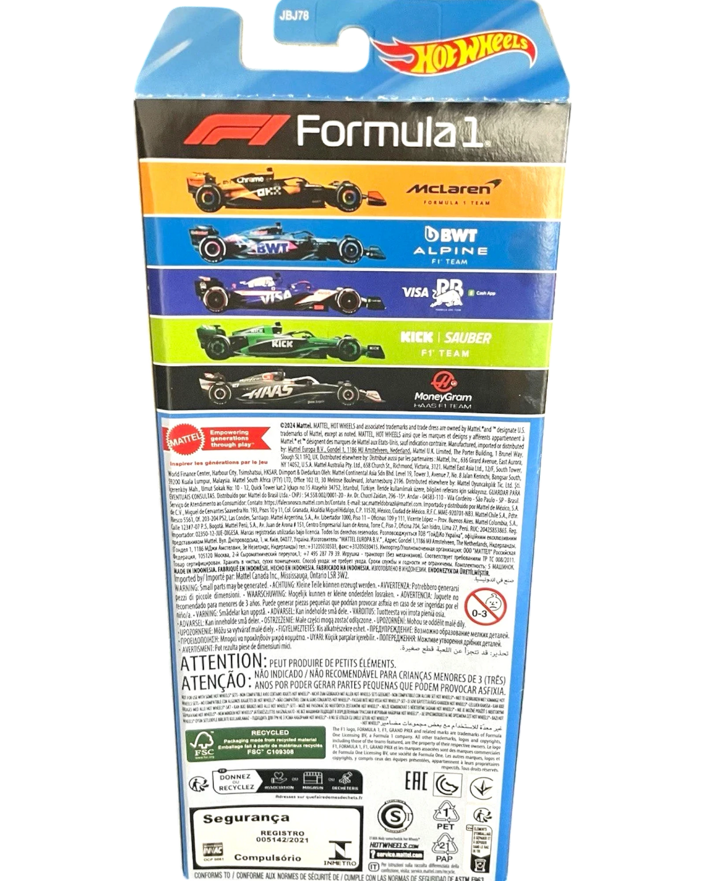 More Than Diecast Hot Wheels 2024 F1 Die Cast Five Pack Diorama Display Collector Set 1:64 scale.
