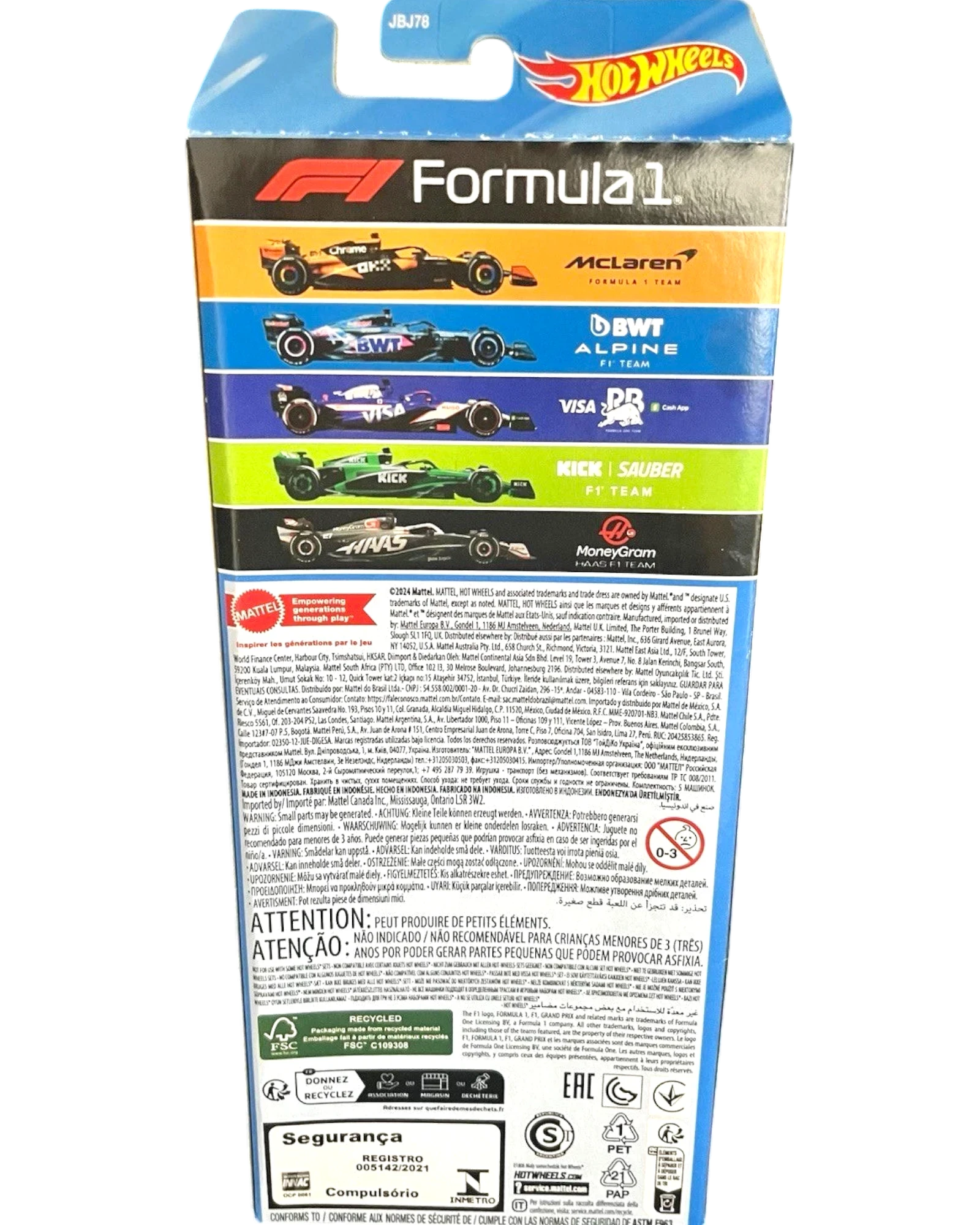 More Than Diecast Hot Wheels 2024 F1 Die Cast Five Pack Diorama Display Collector Set 1:64 scale.