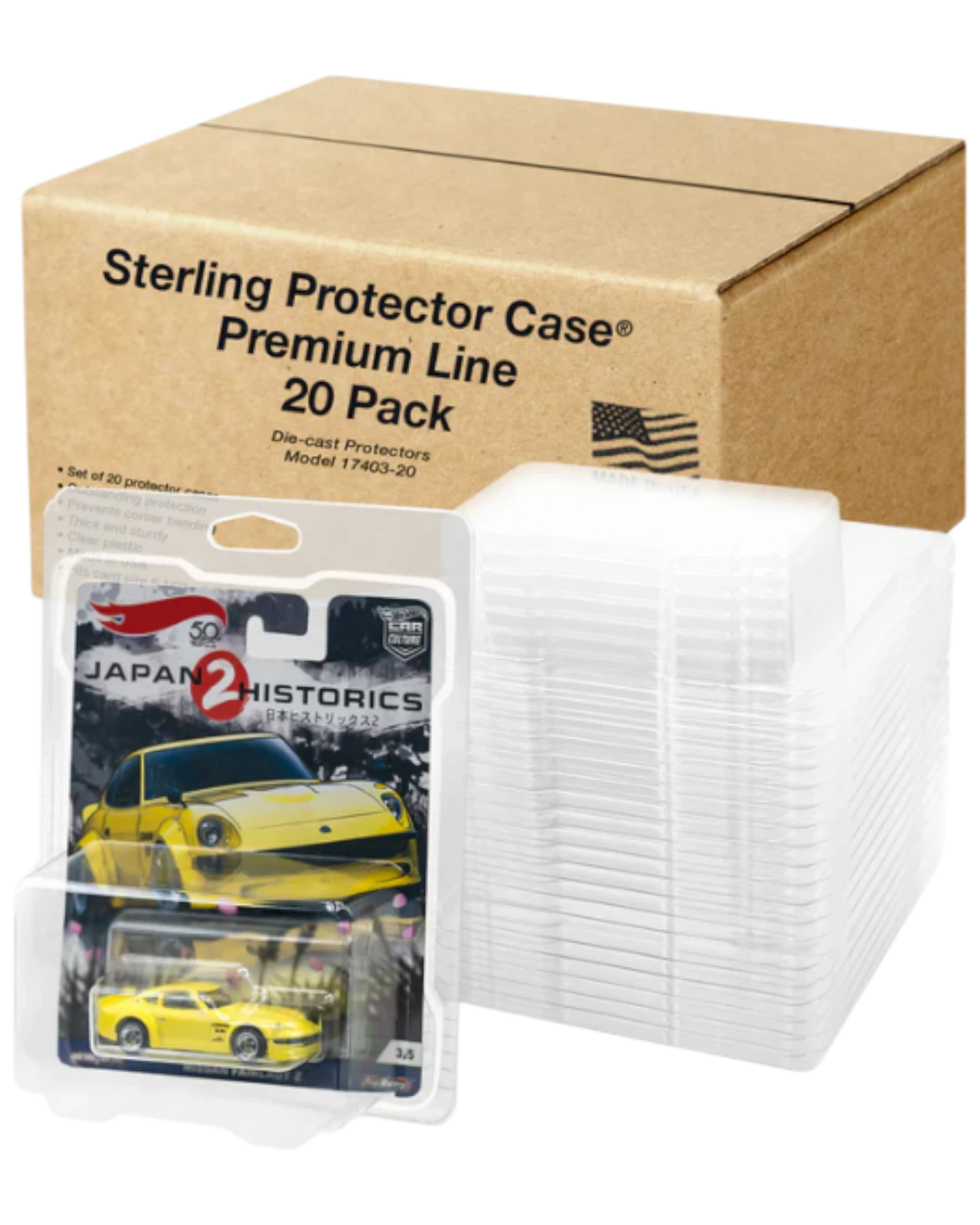 More Than Diecast Sterling Protector Premium Line Model 17403 clear plastic card protector for 6.5" x 5.25" cards.