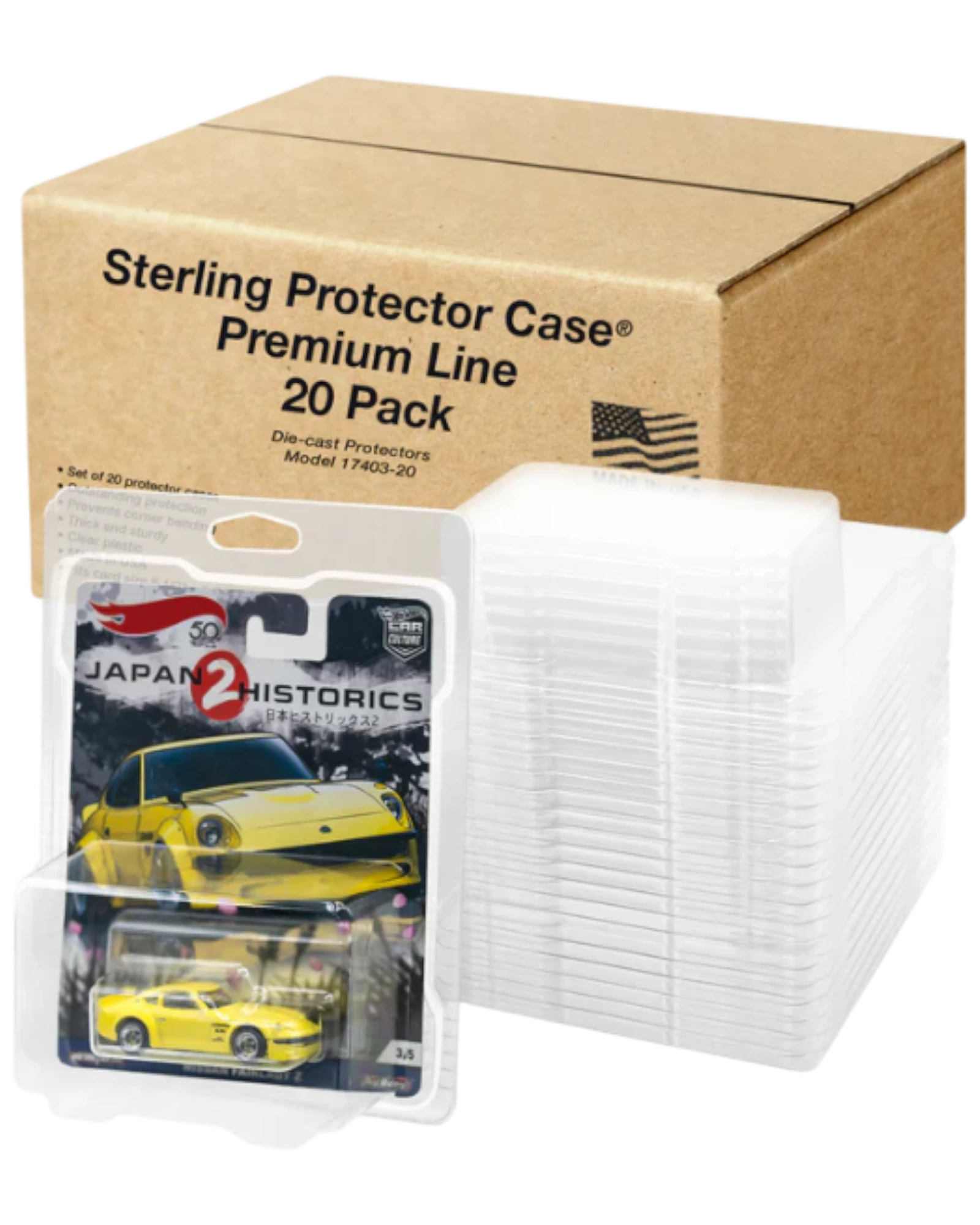 More Than Diecast Sterling Protector Premium Line Model 17403 clear plastic card protector for 6.5" x 5.25" cards.