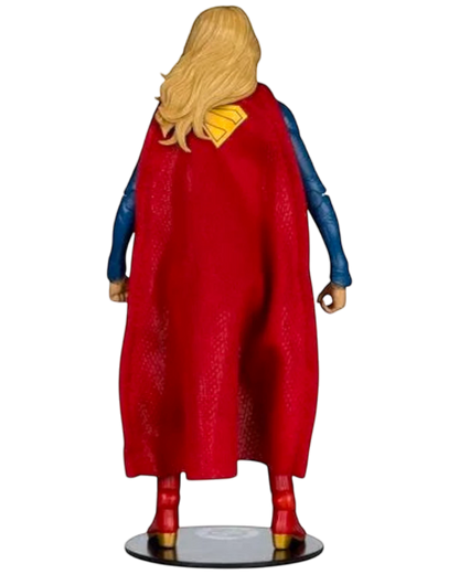 More Than Diecast McFarlane Toys Supergirl action figure with red cape and blue suit, featuring the iconic S-shield.