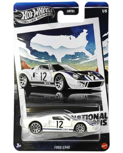 Hot Wheels Ford GT40 model car in packaging on a white background