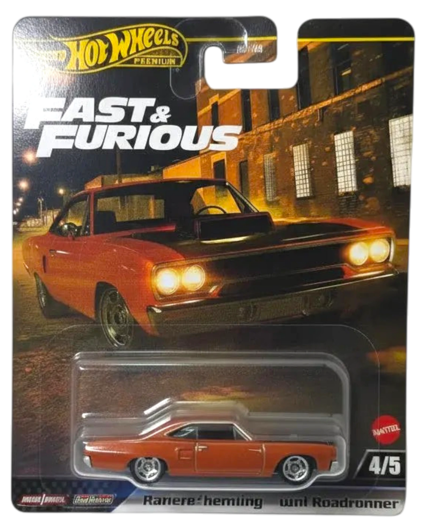 Hot Wheels Fast & Furious die-cast car in packaging on a white background