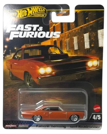 Hot Wheels Fast & Furious die-cast car in packaging on a white background
