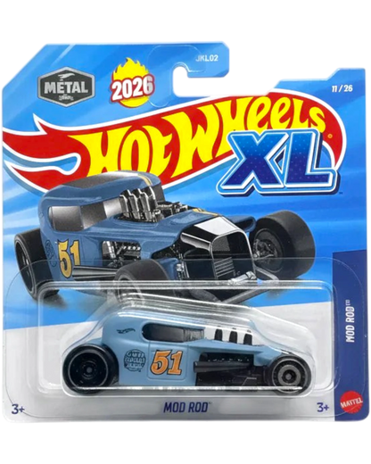 Hot Wheels XL toy car in packaging on a dark surface