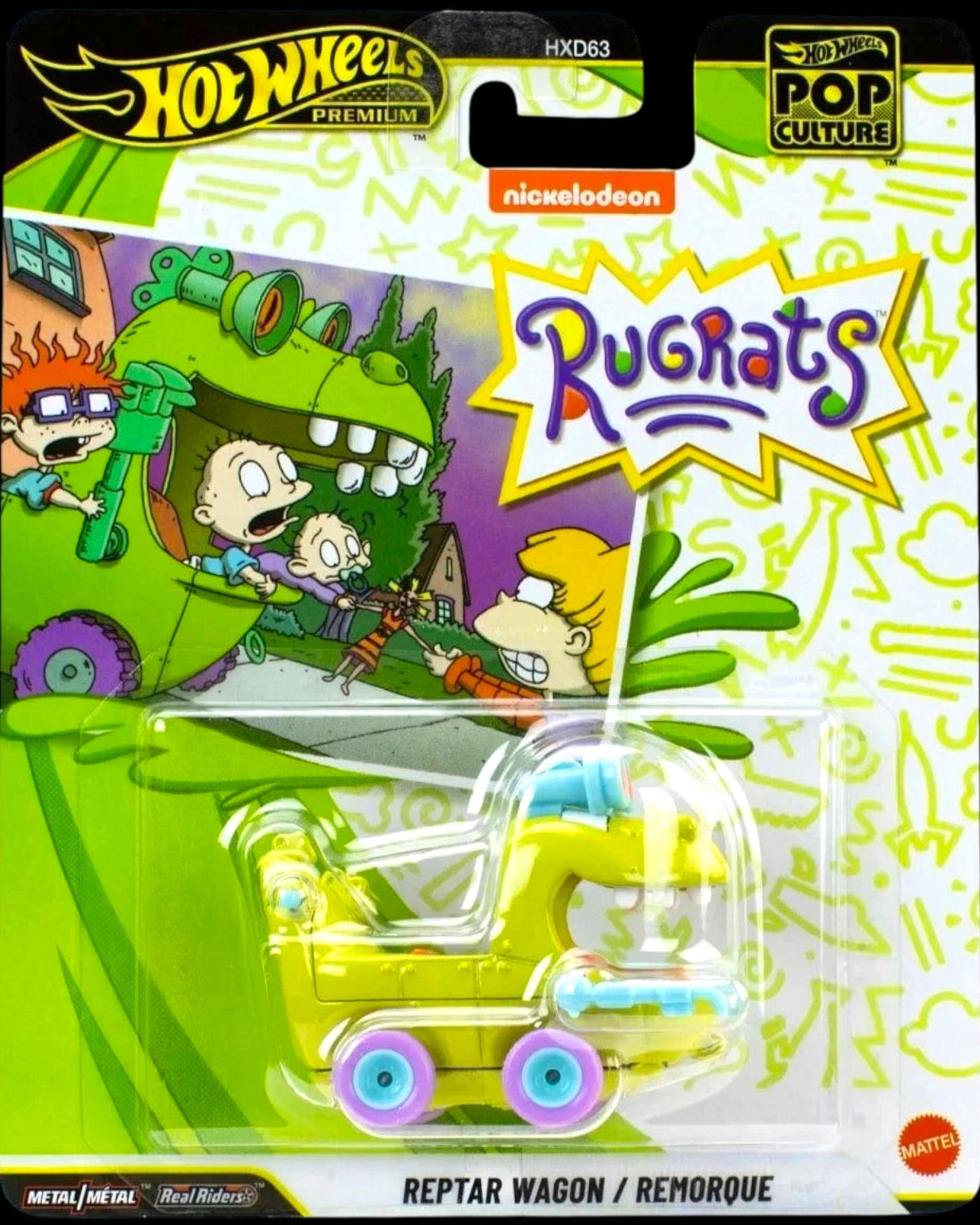 Hot Wheels Premium Pop Culture Nickelodeon Rugrats Reptar Wagon Die Cast Vehicle