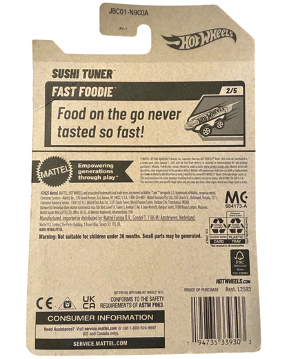 Hot Wheels Sushi Tuner Fast Foodie Diecast Car 1 64 Scale Limited Edition 106/250
