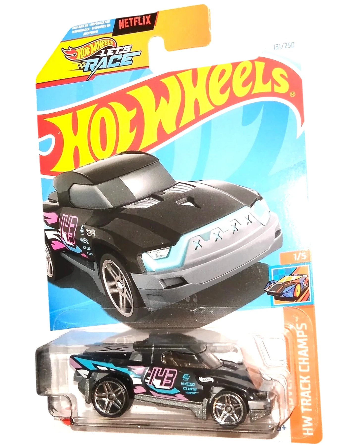 Hot Wheels Terra-Tracktyl Black 1:64 Die-Cast HW Track Champs 1/5 #131/250