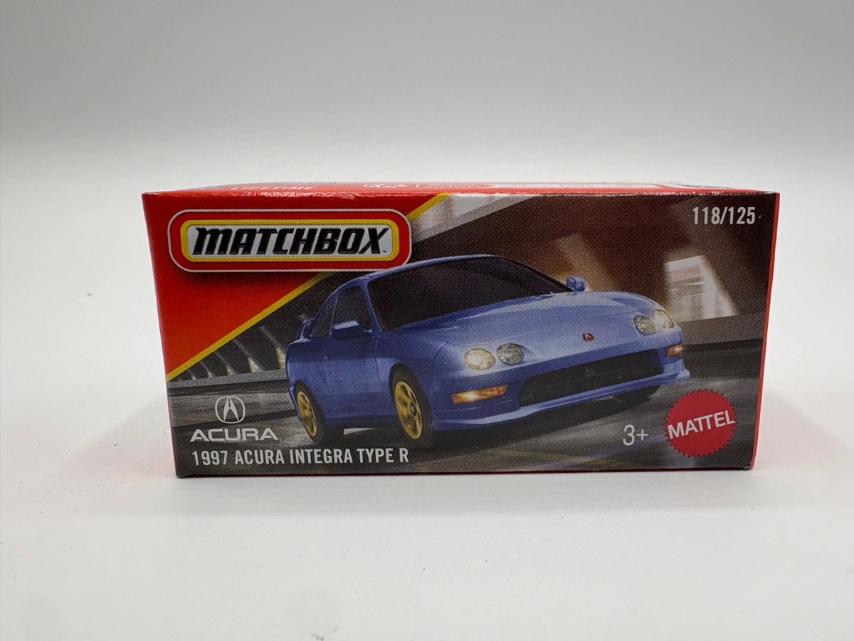 Matchbox 1987 Acura Integra Type R Blue 1:64 Die-Cast Mainline #118/125 Power Grab