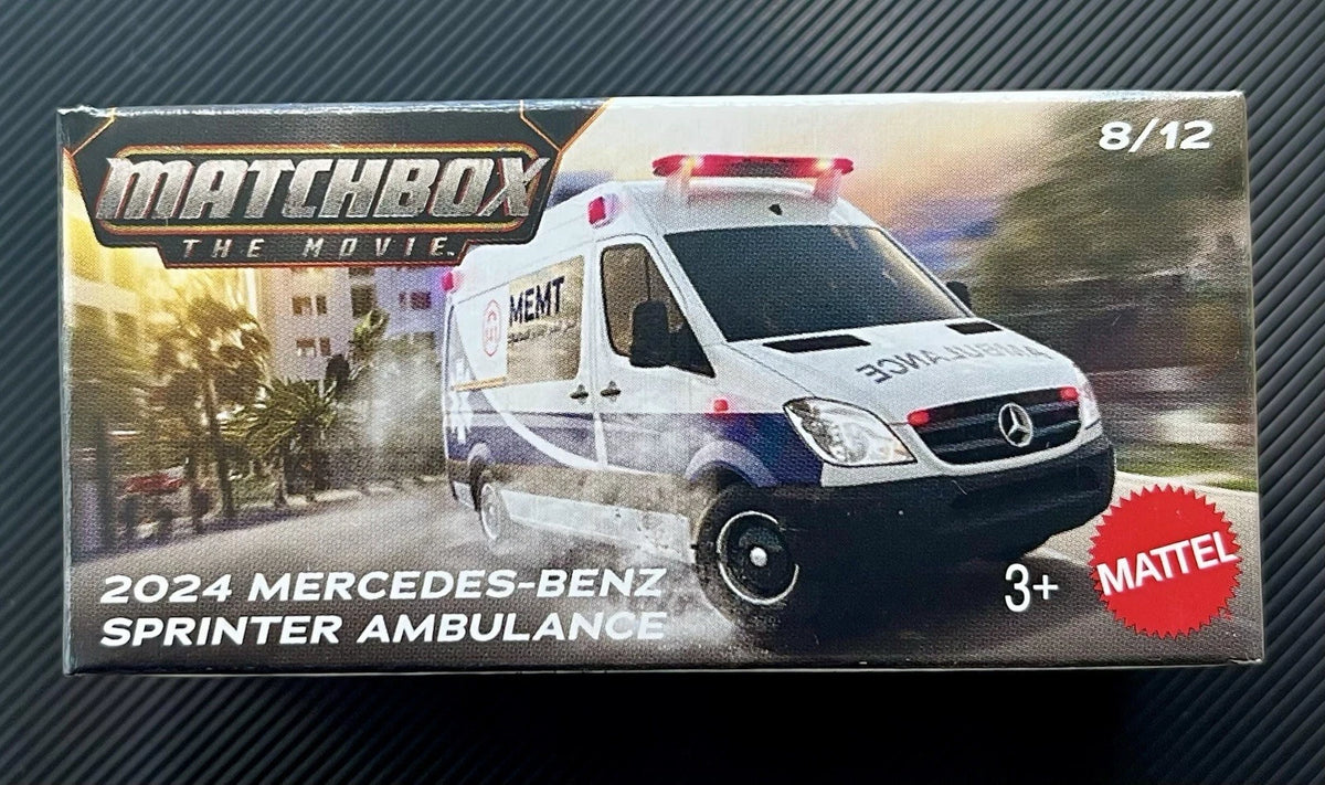 Matchbox The Movie 2024 Mercedes-Benz Sprinter Ambulance 1:64 Die-Cast #8/12 Power Grab