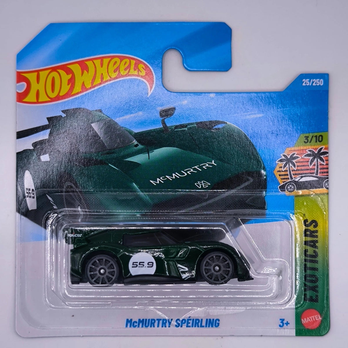 Scratch & Dent Hot Wheels Short Card McMurtry Speirling Green 3/10 25/250