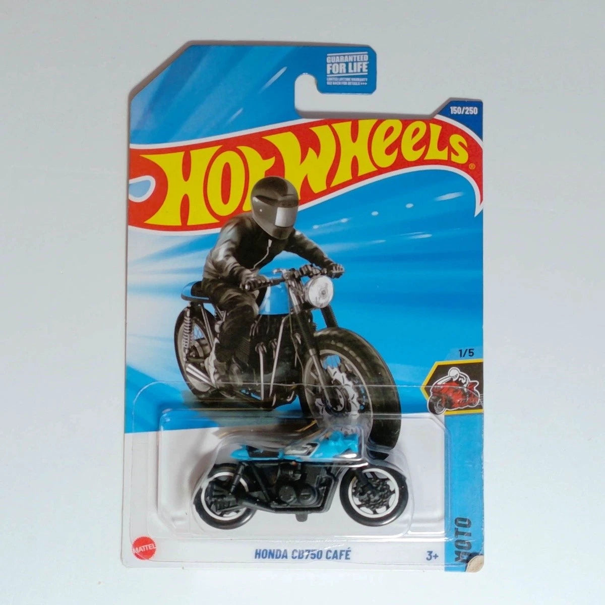 Scratch & Dent Hot Wheels HONDA CB750 CAFÉ Blue MOTO 1/5 (#150/250)