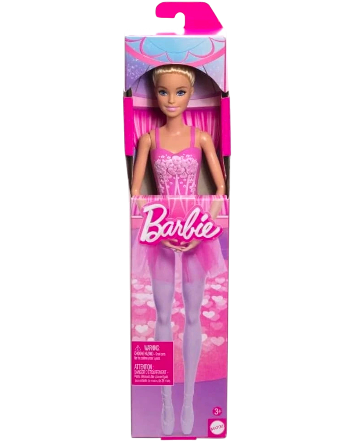 Barbie Ballerina Doll Blonde With Purple Expandable Tutu Poseable Arms New