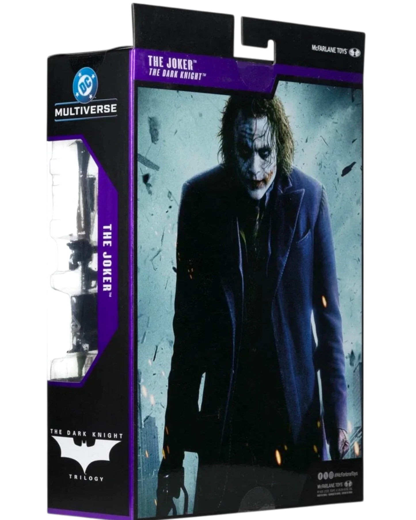 Action figure packaging featuring 'The Joker' from 'The Dark Knight' with Multiverse branding.
