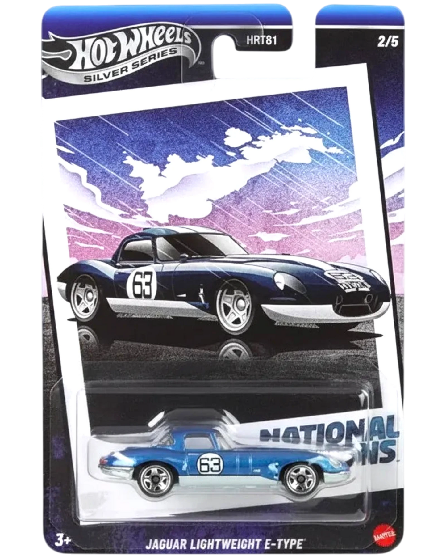 Hot Wheels Jaguar Lightweight E Type Die Cast 1 64 Scale Silver Series Two New