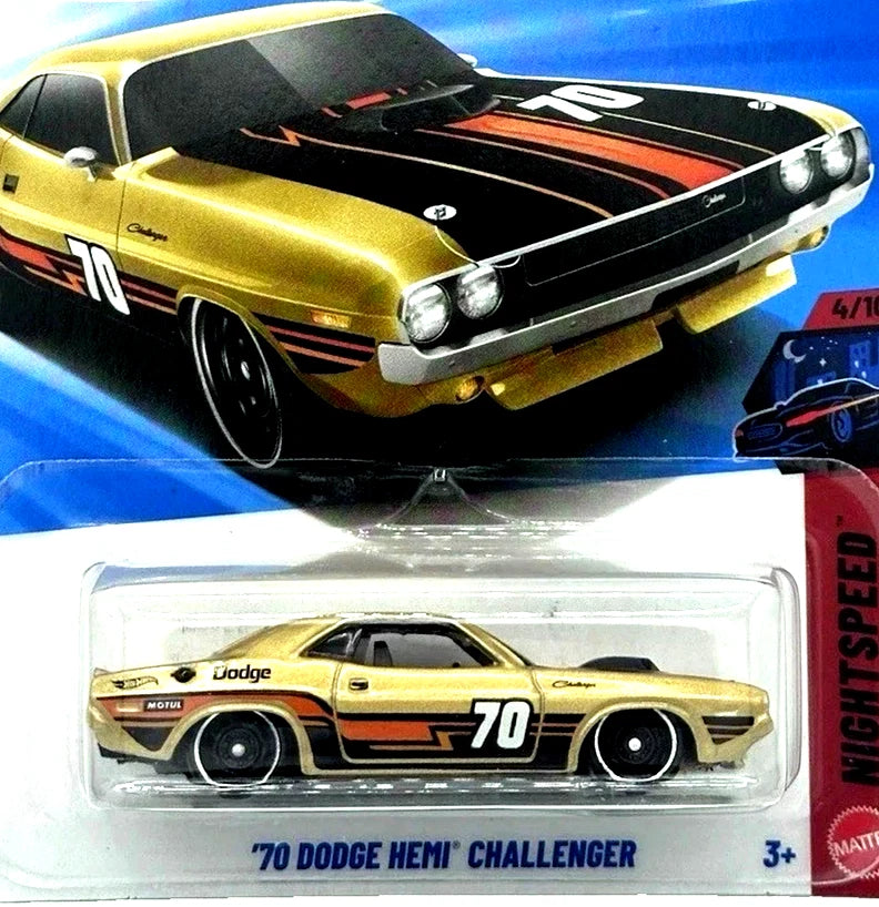 Hot Wheels '70 Dodge Hemi Challenger Gold 1:64 Die-Cast #36/250
